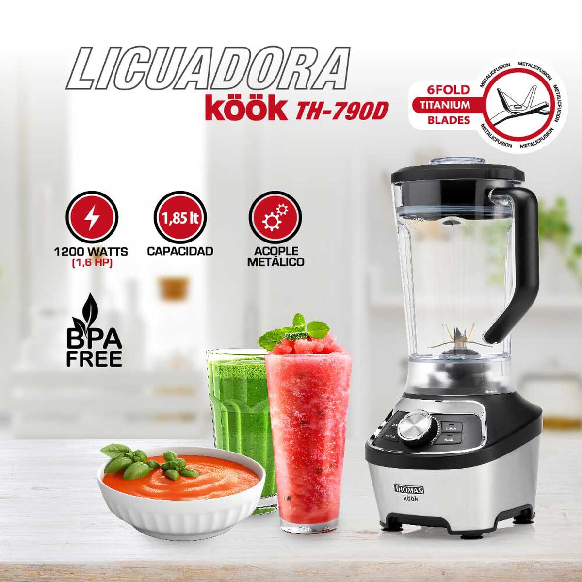 Licuadora Thomas TH-790D 1,85 lts.