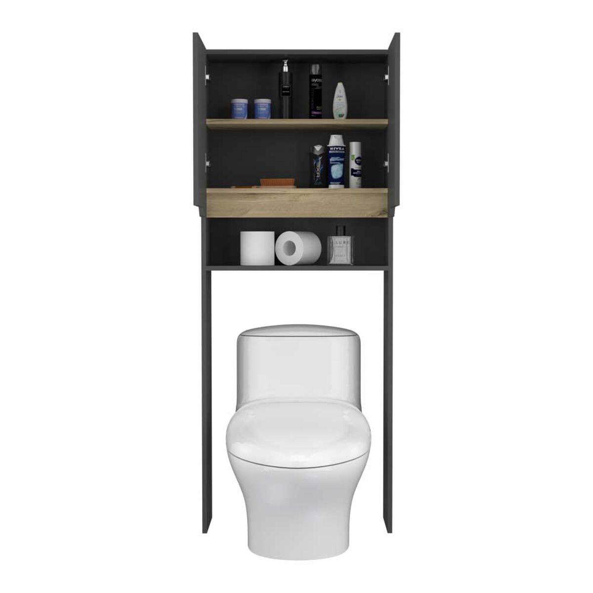 Optimizador de Baño TuHome Laurent 2 Puertas Plomo