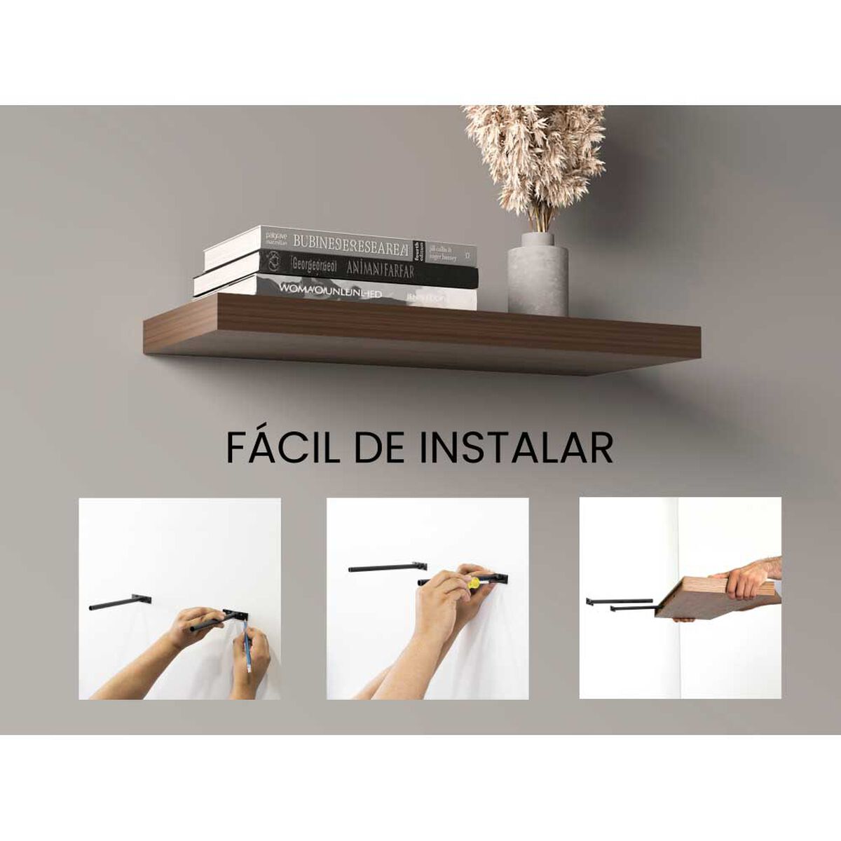 Repisa Flotante Wall Tuhome Amaretto 80 x 25 cm