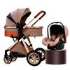 Coche Deluxe con Silla Nido y Accesorios Café Lubabycas