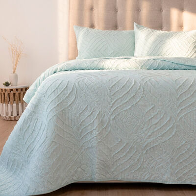 Quilt Doral 2 Plazas Touch Celeste
