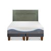 Cama Europea CIC Base Dividida 2 Plazas Alaska + Respaldo Milan Olivo