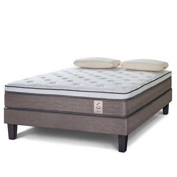 Cama Europea Rosen 2 Plazas New Style 6 + 2 Almohadas Max