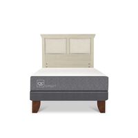 Cama Europea CIC 1,5 Plazas Smart + Respaldo Torino Alpino