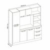Mueble de Cocina Home Mobili Maiten 6 Puertas 3 Cajones Café y Blanco Off