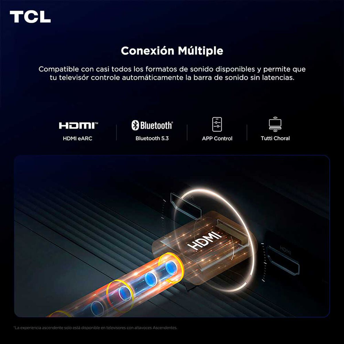 Soundbar TCL S55H 2.1 Ch 220W + Subwoofer