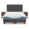 Cama Europea CIC Base Dividida 2 Plazas Alaska + Respaldo + 2 Veladores