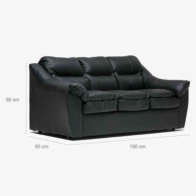 Imagen 2 del producto Sofá Cabsur Bali 3 Cuerpos Negro