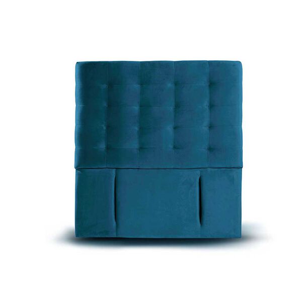 Respaldo Latam Home 1,5 Plazas Napoles Tela Velvet Azul
