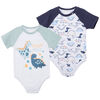 Pack 2 Body Dino Manga Corta de Algodón Chess Baby