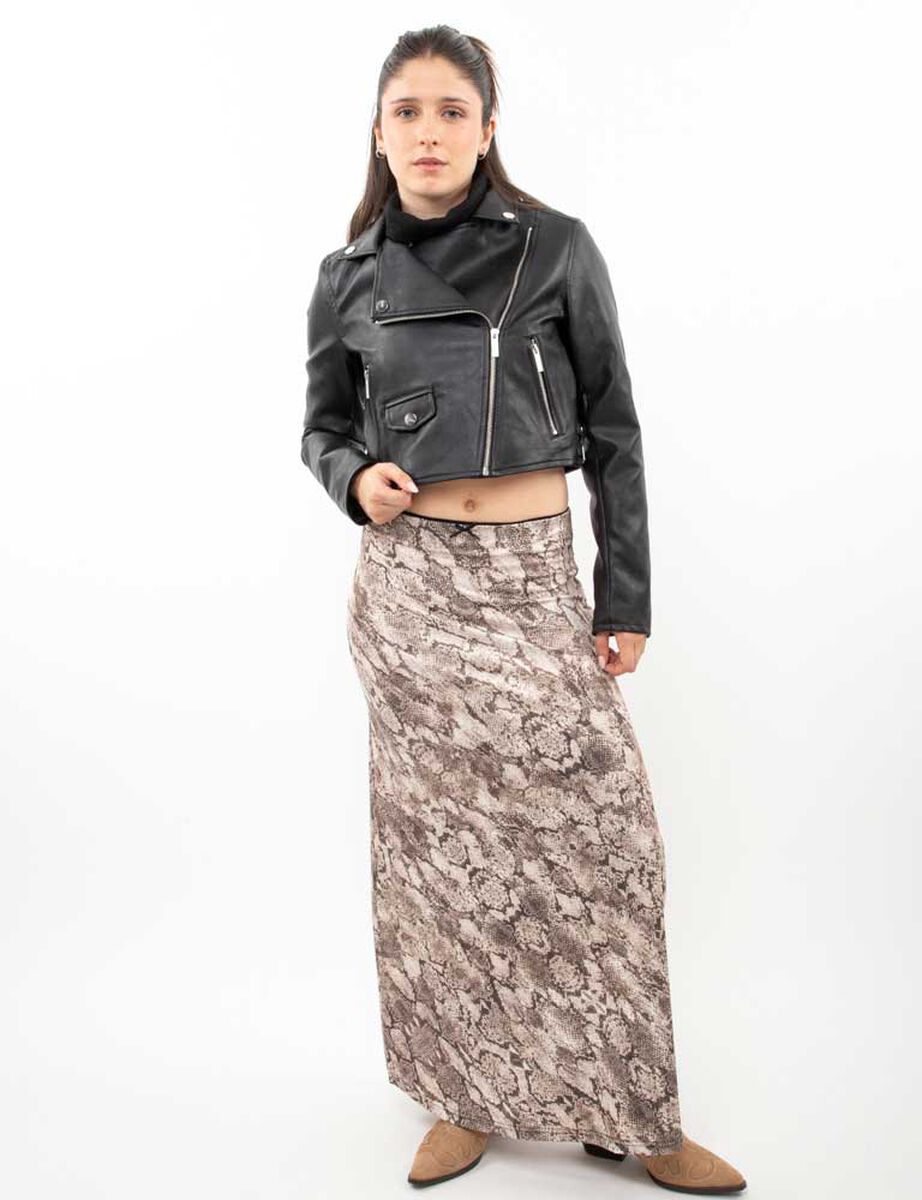 Chaqueta Biker Ecocuero Mujer Icono