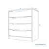 Cómoda CIC Olmo Blanco 4 Cajones