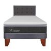 Cama Europea CIC 1,5 Plazas Ortopedic Advance + Respaldo Eufrates