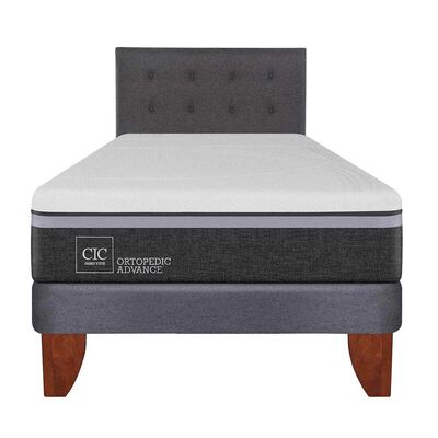 Imagen 1 del producto Cama Europea CIC 1,5 Plazas Ortopedic Advance + Respaldo Eufrates