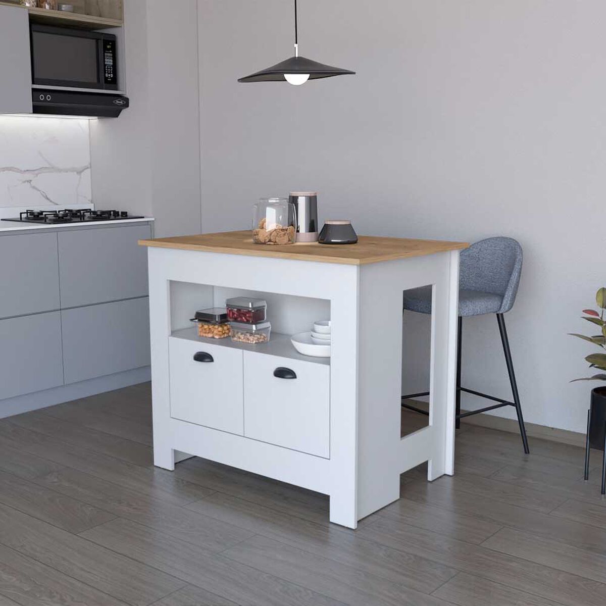 Isla de Cocina TuHome Arlet 2 Puertas Blanco