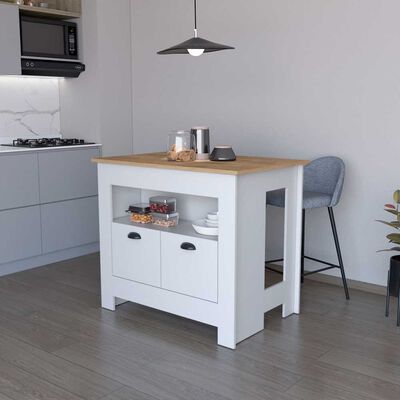 Isla de Cocina TuHome Arlet 2 Puertas Blanco