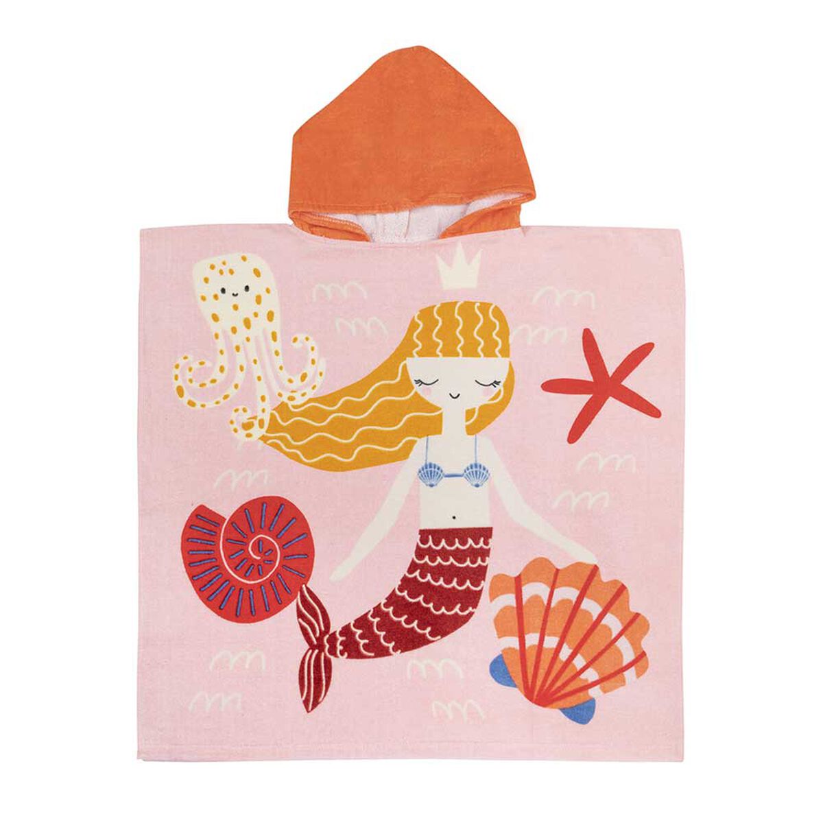 Toalla de Playa Infantil con Capucha Casanova Kids Mermaid 60 x 120 cm