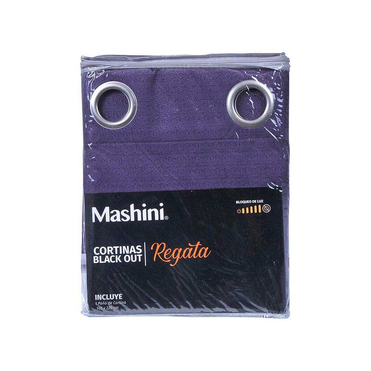 Cortina Blackout Mashini Argolla Regata Morado 140 x 165 cm
