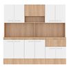 Mueble de Cocina Vekkahome Buck 1 Caj&oacute;n 12 Puertas Caf&eacute;