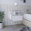 Velador Rectangular TuHome Dreams 1 Caj&oacute;n Blanco