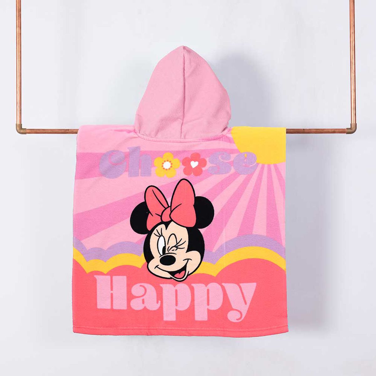 Toalla de Playa con Capucha Infantil Disney Choose Minnie 60 x 120 cm
