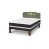 Cama Europea CIC 2 Plazas Ortopedic + Respaldo Gales Olivo
