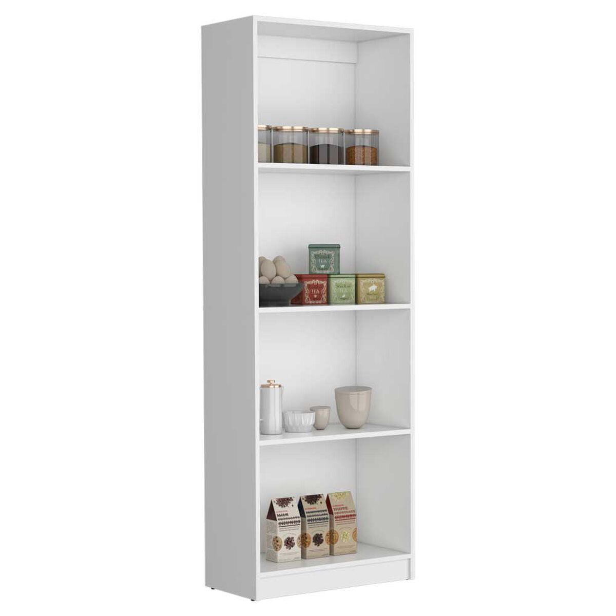 Estante 45 cm + Estante 2 Puertas + Estante 4 Repisas TuHome Home Blanco