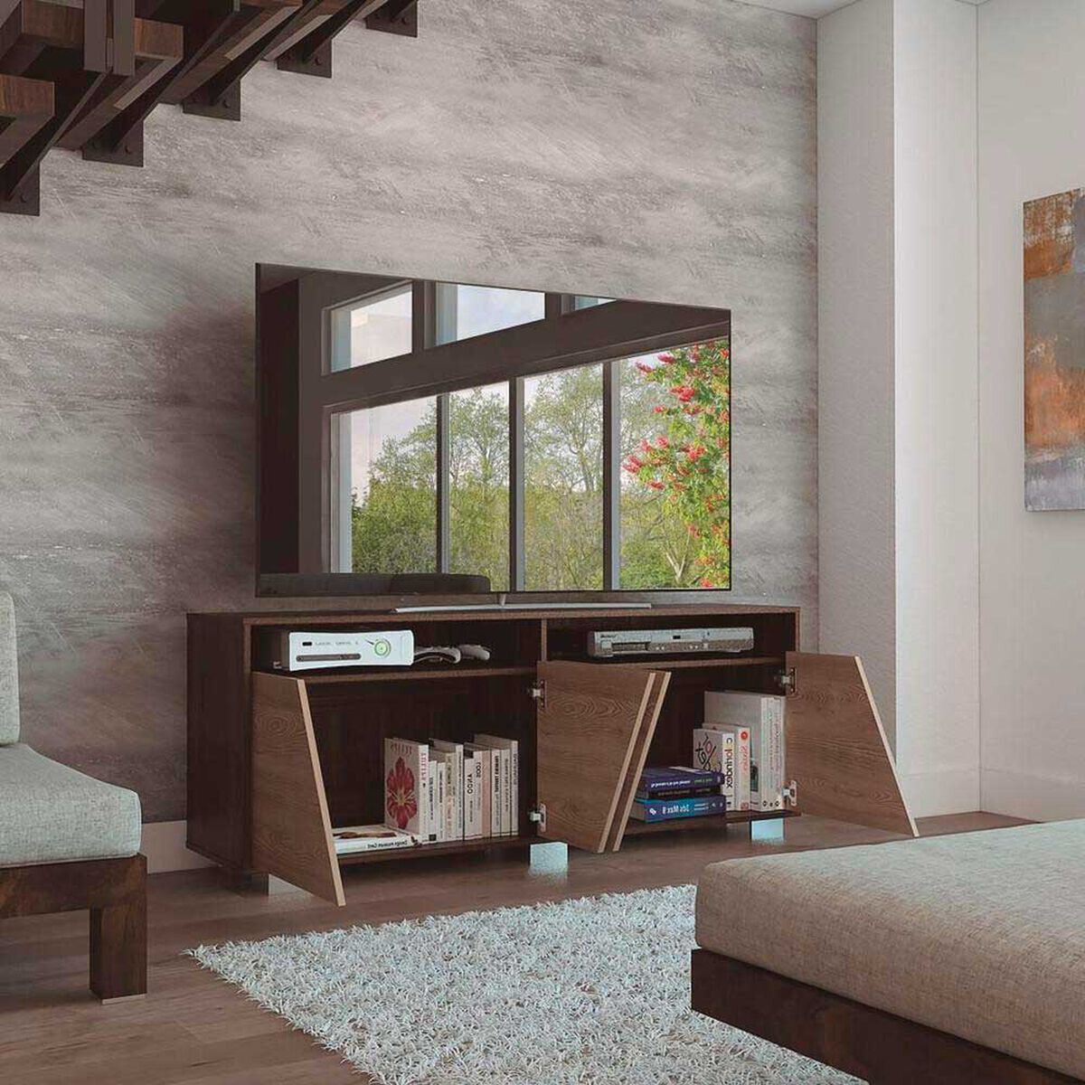 Rack TV Hasta 70'' Fraktal TuHome