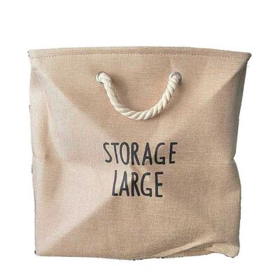 Canasto para Ropa Tela Seagrass Vgo  34 x 42 cm Natural