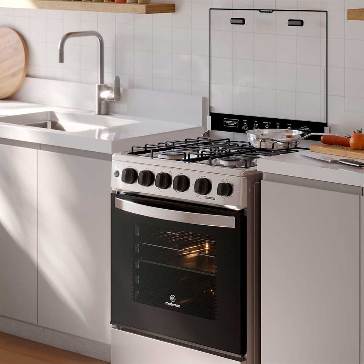 Cocina a Gas Mademsa FM4PSC 4 platos Inox