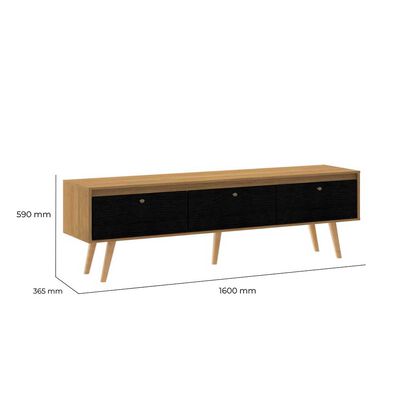 Rack TV Exit Menphis Hasta 70" Roble Negro