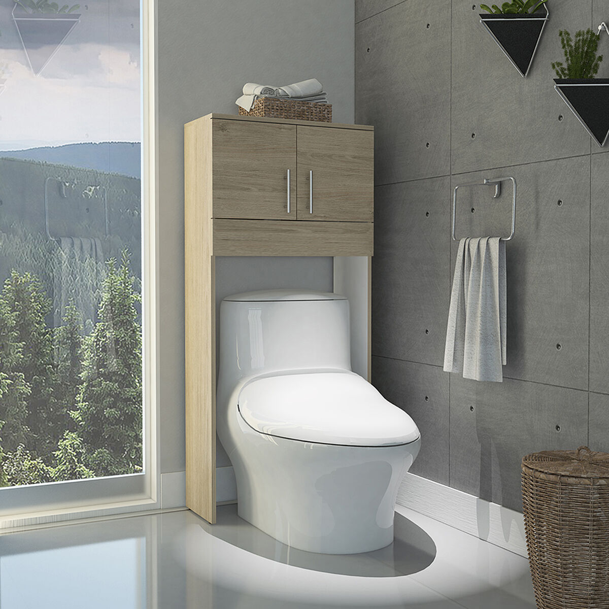 Optimizador Baño Bath 300 2 Puertas Rovere-Blanco
