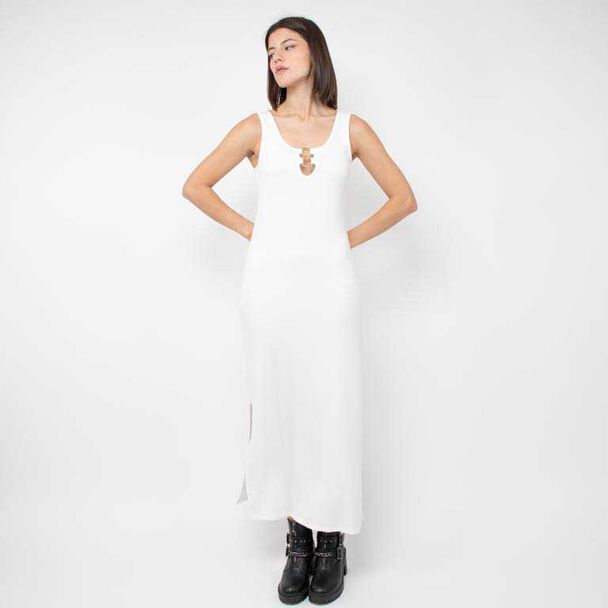 Vestido Slim Maxi Sin Mangas Mujer Fiorucci