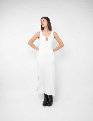 Imagen 1 del producto Vestido Slim Maxi Sin Mangas Mujer Fiorucci Blanco, Negro, Oliva, Rojo