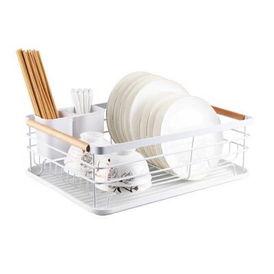 Secaplatos Escurridor Simplit 1 Nivel Acero Inoxidable Blanco