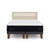 Cama Europea CIC Base Dividida 2 Plazas S&uacute;per Premium + Respaldo Munich Alpino
