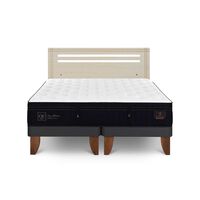 Cama Europea CIC Base Dividida 2 Plazas Súper Premium + Respaldo Munich Alpino