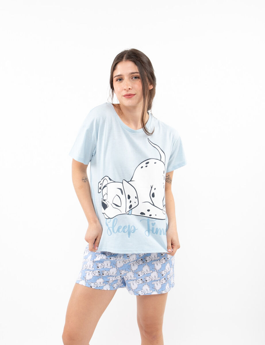 Pijama Corto de Algodón Mujer 101 Dalmatas