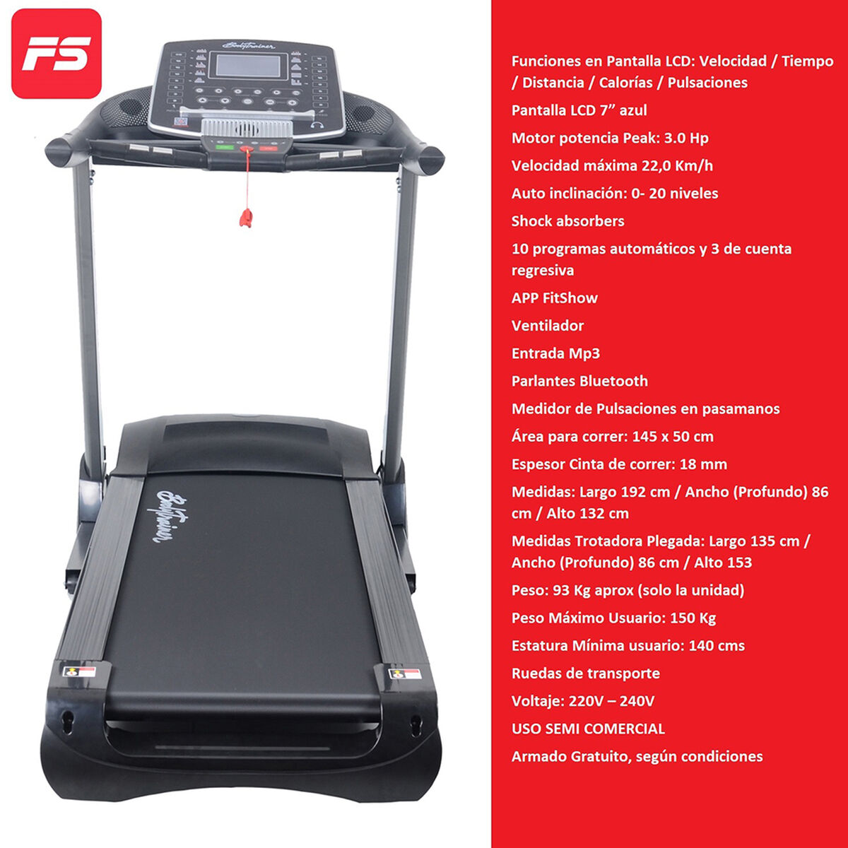 Trotadora Bodytrainer Runner ELT 800