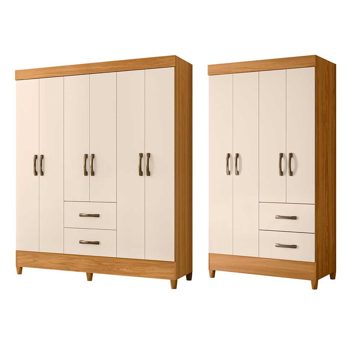 Combo 2 Cl&oacute;set Vekkahome Mobi 6 Puertas + 4 Puertas 2 Cajones&nbsp;