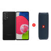 Combo Celular Samsung Galaxy A52s 5G 128GB 6,5" Awesome Black Liberado + Parlante Bluetooth JBL Flip 5 Azul