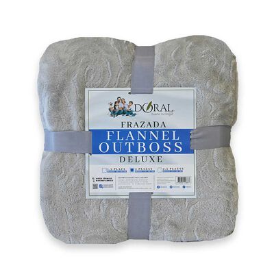 Frazada Poliéster Doral 2 Plazas Deluxe Gris