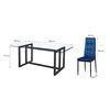 Juego de Comedor Furnitech Toulouse 8 Sillas Azul