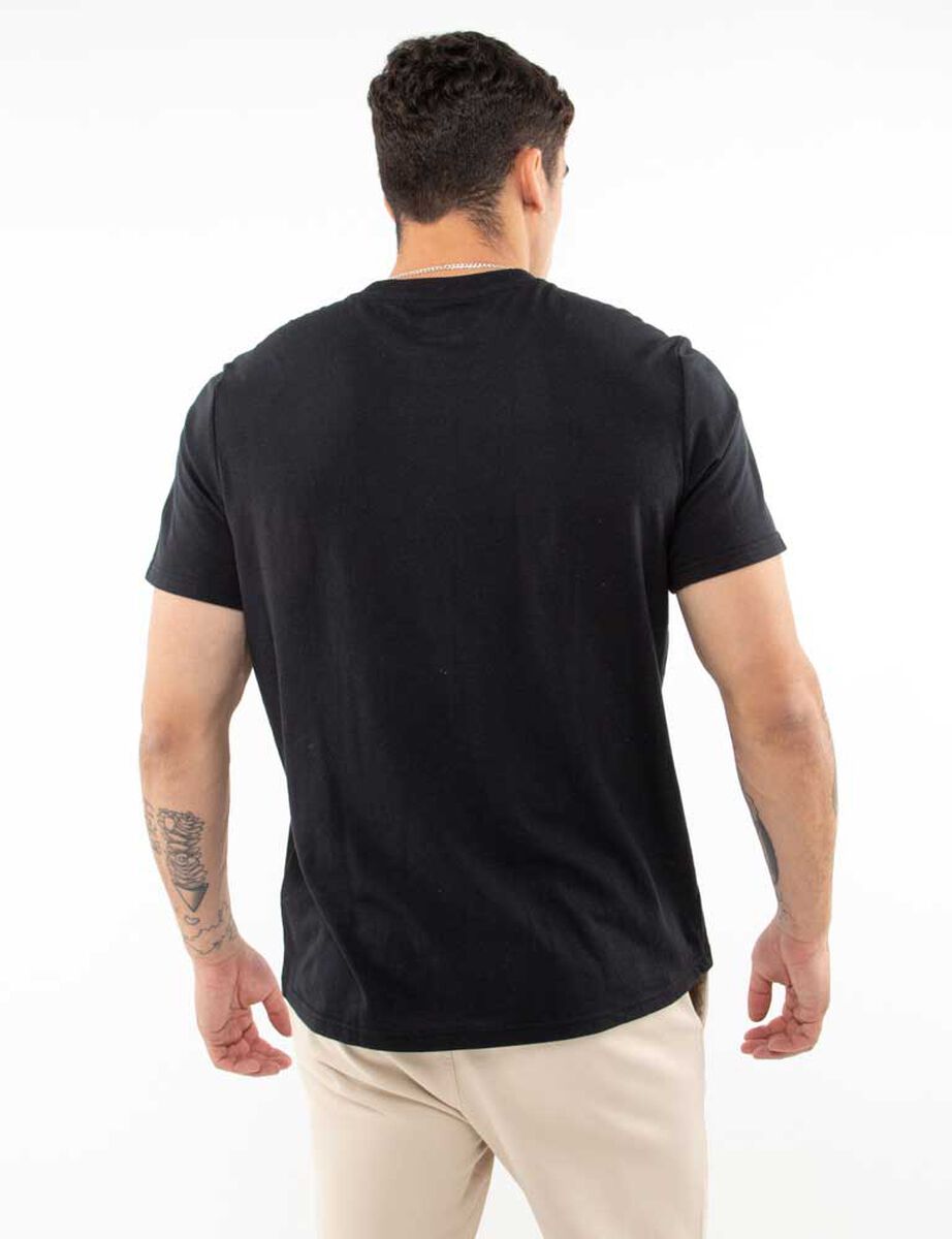 Polera Algodón Con Estampado Manga Corta Hombre Icono
