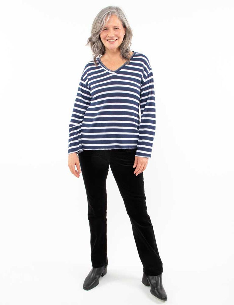 Sweater Estampado Cuello V Mujer Portman Club