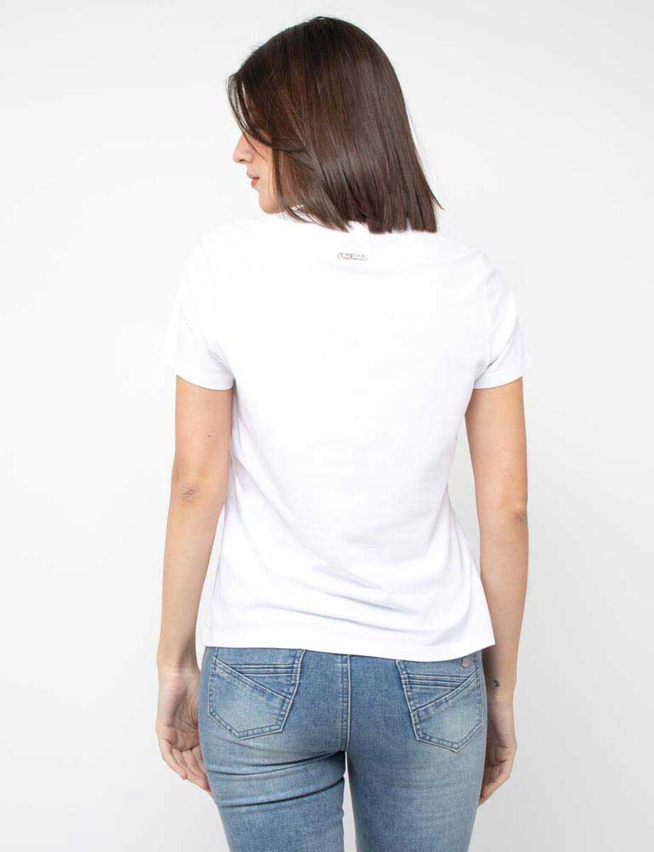 Polera Con Estampado Manga Corta Mujer  Fiorucci