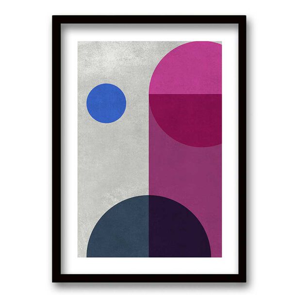 Cuadro Decorativo Retela Circulos Rosa II 40 x 30 cm