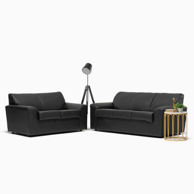 Imagen 2 del producto Juego de Living Cabsur Milan Sofá 3 Cuerpos + Sofá 2 Cuerpos PU Negro