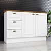 Mueble de Cocina Home Mobili Americana 3 Cajones 2 Puertas Blanco