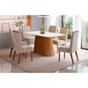 Juego De Comedor Home Mobili Rosario 6 Sillas Blanco Nature